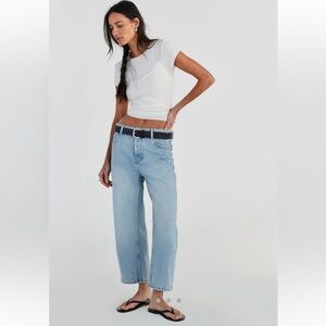 Free People Dee Trance jeans in Light Blue sweet dreams wash size 25